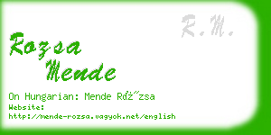 rozsa mende business card